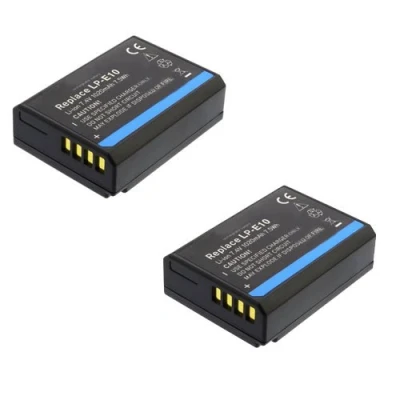 Abbildung von 2X Ersatz Akku LP E10 mit 1020mAh für Canon EOS 1100D 1200D 1300D 2000D 4000D, Rebel T3 T5 T6, Kiss X50 X 70 X80 ACCU Li ion