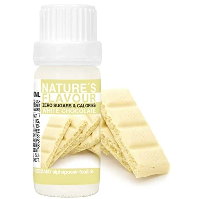 Abbildung von Flavour Drops WEISSE SCHOKOLADE, Flavdrops I 100% natürliches Lebensmittel Aroma Geschmackstropfen ohne Kalorien &amp; Zucker Backaromen, Geschmack für Wasser, Quark