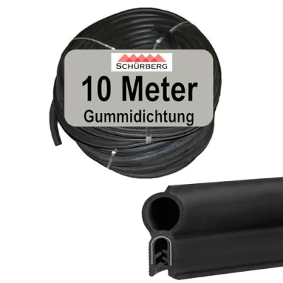 Abbildung von 10 Meter Dichtung Kofferraumdichtung 18x34mm Gummidichtung zum aufstecken auf Blechkanten perfekt für die Verwendung im KFZ Bereich oder Maschinen und Anlagenbau