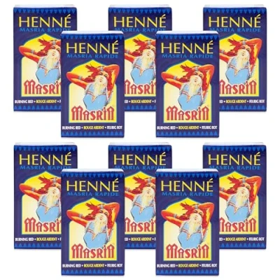 Abbildung von Hennedrog Henna Masria Feurigrot 10 Pack (XXL) Plant Based Hair Dye in Red x 85 g