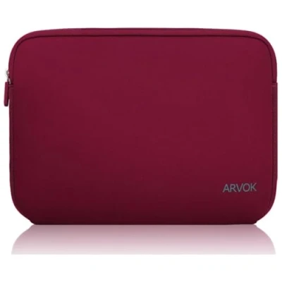 Abbildung von Arvok 15 15,6 16 Zoll Laptoptasche Schutzhülle Wasserdicht Neoprene, Laptop Sleeve Case Laptophülle Notebook Hülle Tasche für Acer/Asus/Dell/Fujitsu/Lenovo/HP/Samsung/Sony, Wein Rot