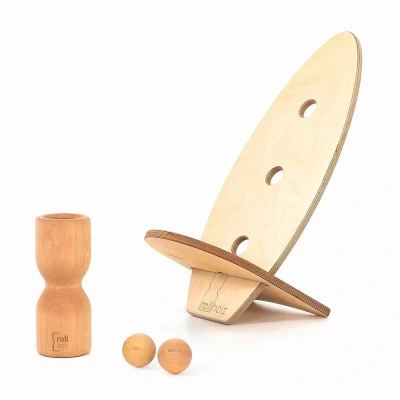 Abbildung von rollholz Balance Board Set klein Erle helles Brett 1 St