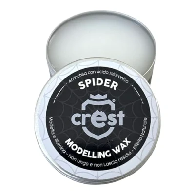 Abbildung von Crest Spider Haarwachs (Spinnennetz Haarwax) starker Halt Duftnoten von Chuao aus Venezuela und Noten Avola Mandel 100 ml Made in Italien