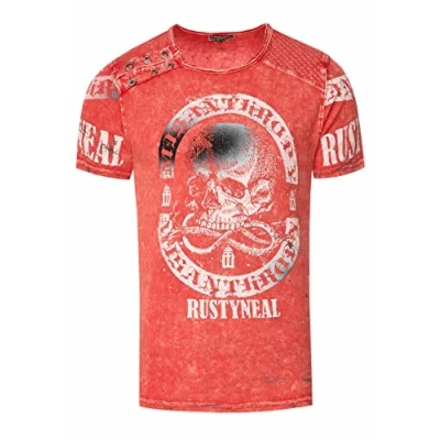 Abbildung von Rusty Neal T Shirt mit Markenprint