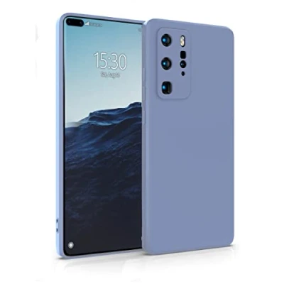 Abbildung von MyGadget Hülle für Huawei P40 Pro robuste Silikon Schutzhülle TPU Case Slim Silikonhülle Back Cover Kratzfest Handyhülle Matt Blau