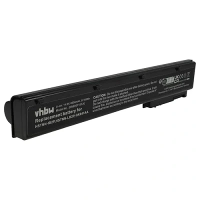 Abbildung von vhbw Akku kompatibel mit HP EliteBook 8560w, 8570w, 8760w, 8770w Notebook (6600mAh, 14,8V, Li Ion)