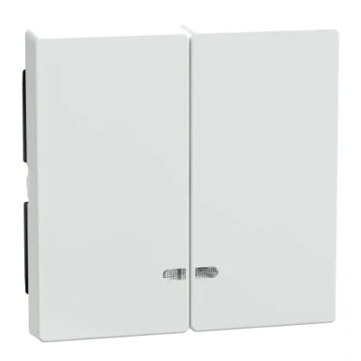 Abbildung von Schneider Electric Merten MEG3420 0325 Doppelwippe für Schalter mit Kontrollfenster, aktivweiß glänzend, System M