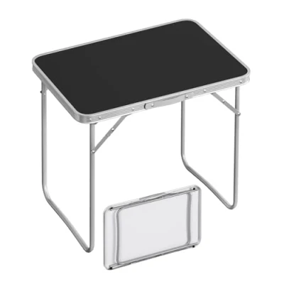 Abbildung von WOLTU Campingtisch Klapptisch Reisetisch mit Griff, 70x50x60cm(LxBxH) zusammenklappbar Gartentisch aus Alu und MDF für Picknick Strand im Freien, Schwarz, CPT8135sz