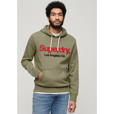 Abbildung von Superdry CORE LOGO Classic Kapuzenpullover, Herren, Größe: XL, Hushed olive green grit