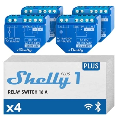 Abbildung von Shelly Plus 1 WLAN Schalter 4er Pack