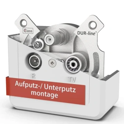Abbildung von DUR line Antennendose 3 loch SAT, Kabelfernsehen, DVB T, Radio, SAT Kabel