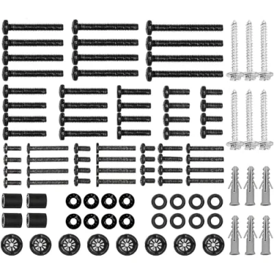 Abbildung von Vesa Schrauben Set, Fernseher Schrauben, TV Wandhalterung Set passt auf bis zu 80 Zoll enthält Distanzhülsen M4 M5 M6 M8, und Abstandshalter, 100pcs
