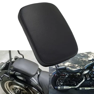 Abbildung von Hotiko Motorrad Leder Sozius Situpad Saugpad Sitzkissen mit 6 Saugnäpfer für Harley Cruiser Chopper Custom Bikes