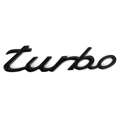 Abbildung von 3D Car Sticker Plating Metal Turbo Logo Emblem Badge Decal Black