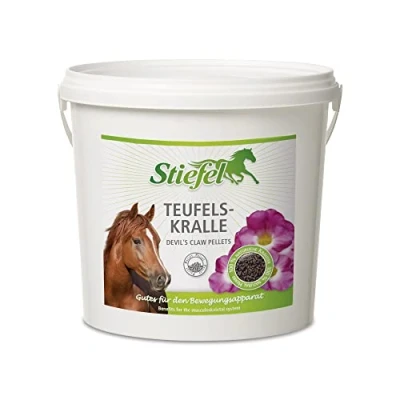 Abbildung von Stiefel Teufelskralle für Pferde, 100% natürliche Teufelskralle, Unterstützung der Gelenk , Sehnen und Knorpelgesundheit, Pellets, 1kg
