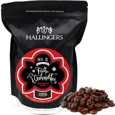 Abbildung von Hallingers No. X Frohe Weihnachten Gourmet Kaffee, schonend langzeit geröstet (Bag) Adventskalender Neuheiten &amp; befüllen Neues Zuhause Jahrestag Genesung