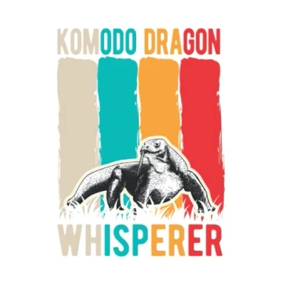Abbildung von Komodowaran Notizbuch: Komodo Dragon Whisperer / 6x9 Zoll 120 karierte Seiten