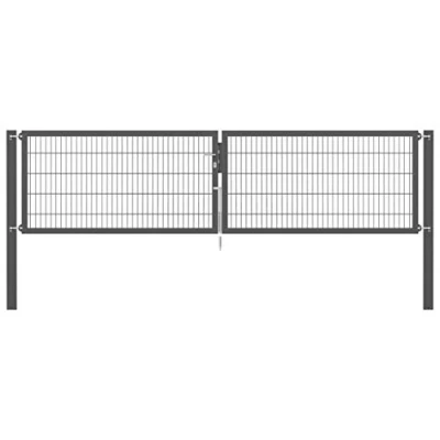 Abbildung von Alberts 637231 Doppeltor Flexo Plus mit Zubehör verschiedene Breiten und Höhen Pfostenstärke 100 x mm anthrazit Breite 400 cm Höhe