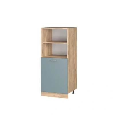 Abbildung von Vicco Herdumbauschrank R Line, Blau Grau/Goldkraft Eiche, 60 cm