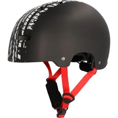 Abbildung von FISCHER BMX Fahrradhelm, Radhelm, Dirt Bike Helm Track, L/XL, 58 61cm, schwarz weiß, TÜV geprüft