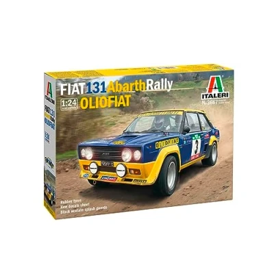Abbildung von Italeri 3667 1:24 FIAT 131 Abarth Rally OLIO Modellbau, Bausatz, Standmodellbau, Basteln, Hobby, Kleben, Plastikbausatz, detailgetreu