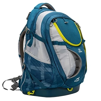Abbildung von Kurgo G Train Hunderucksack, Mit integriertem Haustierfach, Wasserfester Boden, Für Haustiere bis zu 11 kg, Tinte Blau