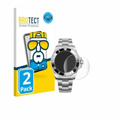 Abbildung von BROTECT 2 Stück Full Cover Schutzfolie für Rolex Sea Dweller Deepsea (44 mm) Screen Displayschutz Folie [3D Curved, Kristall Klar]