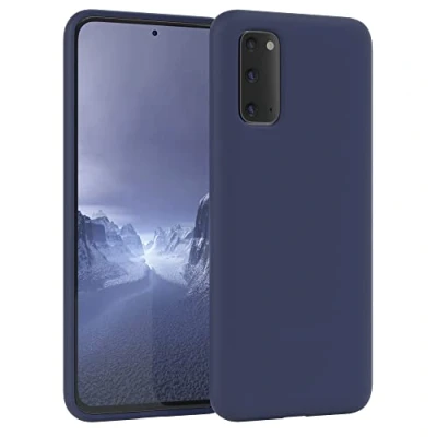 Abbildung von EAZY CASE Premium Silikon Handyhülle kompatibel mit Samsung Galaxy S20, Slimcover Kameraschutz und Innenfutter, Silikonhülle, Schutzhülle, Bumper, Handy Case, Hülle, Softcase, Nacht Blau