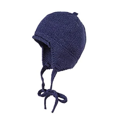 Abbildung von maximo Baby Jungen mit Jerseyfutter und Bindeband Mütze, Blau (Navy 48), (Herstellergröße: 39)