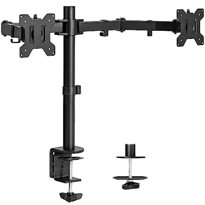 Abbildung von VIVO Dual LCD Monitor Desk Mount Stand Heavy Duty Fully Adjustable fits 2 /Two Screens up to 27&quot;