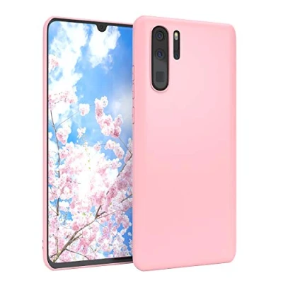 Abbildung von EAZY CASE Handyhülle Silikon mit Kameraschutz kompatibel Huawei P30 Pro in Rosa, Ultra dünn, Slimcover, Silikonhülle, Hülle, Softcase, Backcover