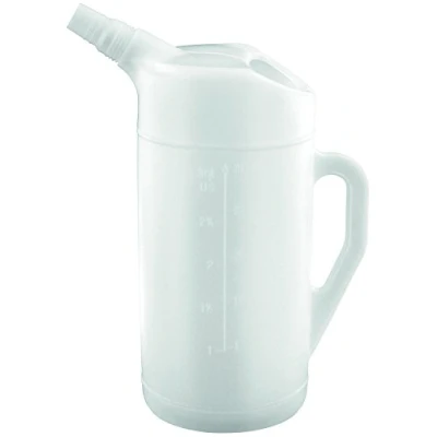 Abbildung von BLUREA Ölkanne aus Polyethylen 3 Liter, Milliliter Skala, bruchsicher, Öl, Säure und Kraftstoff beständig, für Motoröl Kühlflüssigkeit, Zubehör Werkstatt Garage