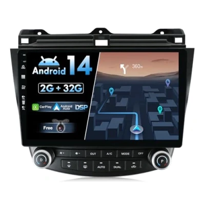 Abbildung von JOYX Android 12 Autoradio Passt für Honda Accord 7th (2002 2007) Mit 2.5D Rückfahrkamera Canbus KOSTENLOS [2G+32G] 10.1 Zoll 2 Din Unterstützen DAB Lenkradsteuerung 4G WiFi Bluetooth Carplay