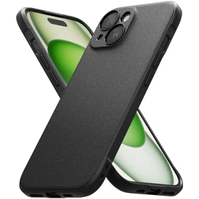 Abbildung von Ringke Onyx Case Kompatibel mit iPhone 15 Hülle, Verbesserte Griffigkeit TPU Stoßfänger Handyhülle für 6,1&quot; Matte Black