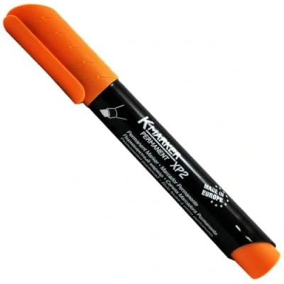 Abbildung von 12 x Kores Permanentmarker XP2 3 5mm Keilspitze orange