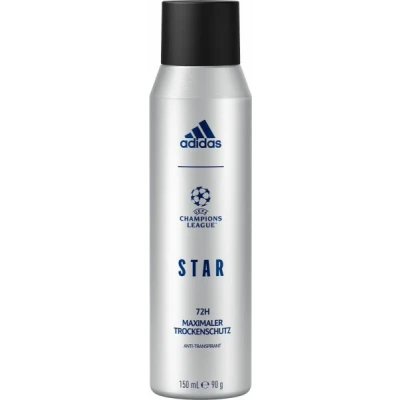 Abbildung von adidas UEFA STAR Edition Anti Transpirant Deo Spray, aromatisch frisches Deodorant für Herren, 150ml