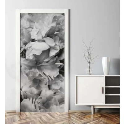Abbildung von MyMaxxi Tür bekleben mit Türtapete Selbstklebend 90x200 Blüten weiß verschönern Türfolie Türaufkleber XXL Aufkleber Folie Türposter Türklebefolie für jedes Zimmer