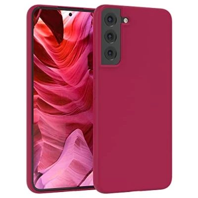 Abbildung von EAZY CASE Premium Silikon Handyhülle kompatibel mit Samsung Galaxy S22 Plus 5G, Slimcover Kameraschutz und Innenfutter, Silikonhülle, Schutzhülle, Bumper, Handy Case, Hülle, Softcase, Beere