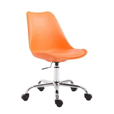 Abbildung von CLP Bürostuhl Toulouse I Schreibtischstuhl Mit Laufrollen Drehstuhl Metallgestell Und Sitzschale Aus Kunststoff, Farbe:orange