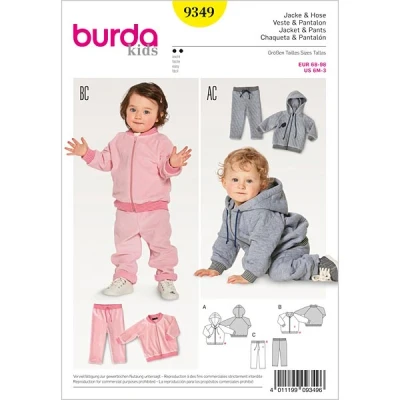 Abbildung von Burda Patron Kids 9349 Jacke und Hose, Papier, weiß, 19 x 14 0,5 cm