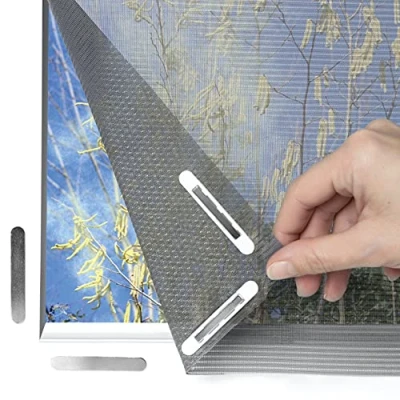 Abbildung von Hoberg Insektenschutz Fensterrahmen Fliegengitter Moskitonetz inkl. Pollenschutz 150x130cm, (1 St), Fliegennetz, individuell zuschneidbar
