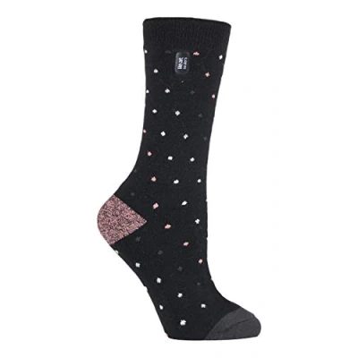 Abbildung von HEAT HOLDERS Ultra Lite Damen 1.0 Tog Winter Warm Dünn Thermosocken zum Erwärmen (Berry Black Spots, 37 42 eu)