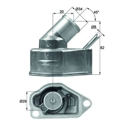 Abbildung von MAHLE ORIGINAL TI 10 92 Kühlwasserthermostat mit Dichtung OPEL: Zafira A, Astra H GTC, Omega B Caravan
