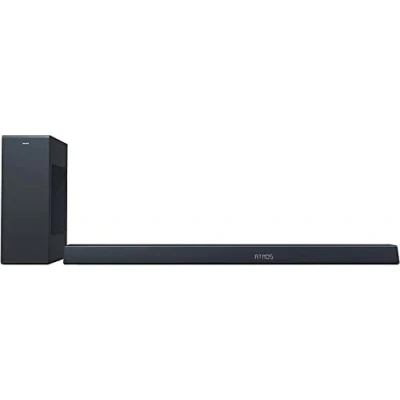 Abbildung von Philips B8805/10 Soundbar mit Subwoofer kabellos (3.1 Kanäle, Bluetooth, 400 W, Cinematic Dolby Atmos, HDMI eARC, DTS Play Fi kompatibel, Verbindung Sprachassistenten) 2020/2021