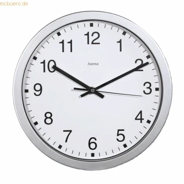 Abbildung von Hama Wanduhr Mallorca, Ø 30 cm, Silber