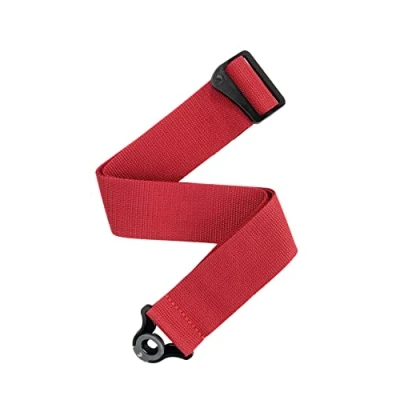 Abbildung von D&#039;Addario Accessories Auto Lock Gitarrengurt mit Verschluss Locking Guitar Strap Rot, Polypro