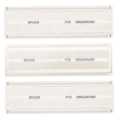 Abbildung von EPLZON 3Stück 6.8&quot;x2.05&quot; Breadboard Lötbar Prototyp PCB Board Kit für Elektronik Projekte Kompatibel DIY Lötkreise Board,weiß