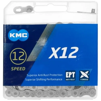 Abbildung von Kette 12 Fach KMC X12 EPT 126 Glieder Silber