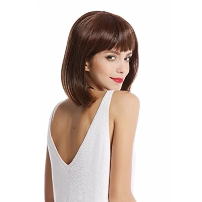 Abbildung von WIG ME UP YZF 4375 4/30 Perücke Damenperücke Bob Longbob Pony schulterlang kurz glatt Braun Mix Kastanie