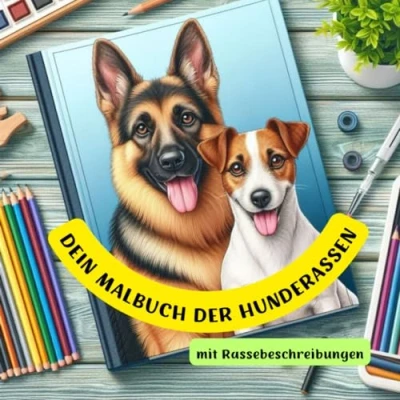 Abbildung von Rassehunde Malbuch: Dein Malbuch mit spannenden Informationen zu Hunderassen (Farbenfrohe Gefährten Malbücher für Kinder Informationen)